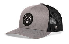 Cleveland Trucker Hat  |  Gray-Black CLE X Snapback