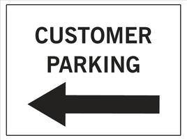 Customer Parking arrow left