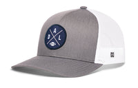 Dallas Trucker Hat  |  Gray-White DAL X Football Snapback