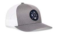 Dallas Trucker Hat  |  Gray-White DAL X Football Snapback