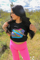 Neon checkered shoes Graphic