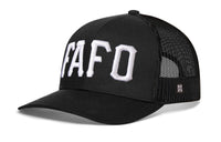 FAFO Trucker Hat  |  Black Fuck Around, Find Out Snapback