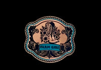 Farm Girl Western Style Acrylic Laser Engraved Hat Patch