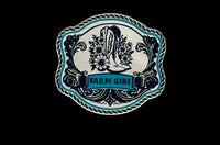 Farm Girl Western Style Acrylic Laser Engraved Hat Patch