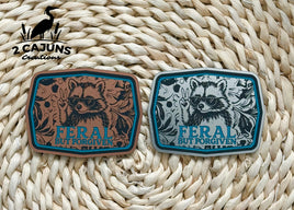 Feral But Forgiven Acrylic Hat Patch