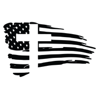 Flag Cross Hood Graphic