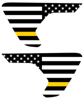 Thin Yellow Line Flag Vent Decals