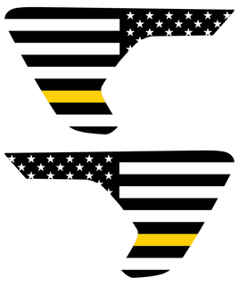 Thin Yellow Line Flag Vent Decals