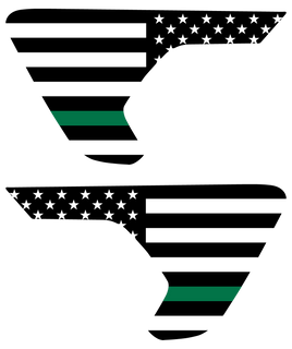 Thin Green Line Flag Vent Decals