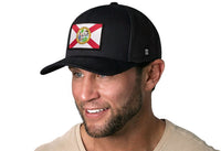 Florida Flag Trucker Hat  |  Gray-Black FL Snapback