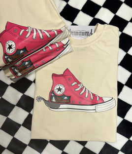 Cowgirl Chucks graphic tee - Comfort Colors
