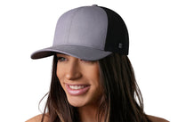 Blank Trucker Hat  |  Gray-Black Snapback