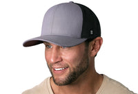 Blank Trucker Hat  |  Gray-Black Snapback