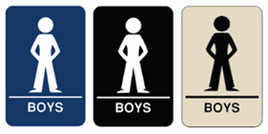 Boys Room Braille Sign