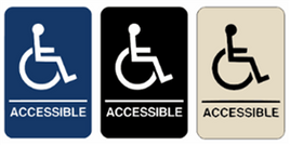 Handicap Accessible Braille Sign