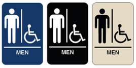 Men's and Disabled Bathroom Sign