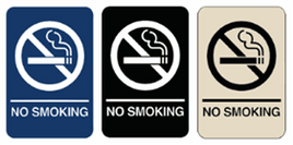 No Smoking Braille Signs