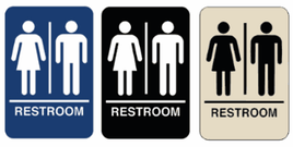 Women and Men Restroom Sign