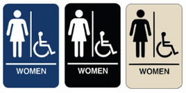 Women's Bathroom Braille Sign