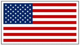 Large American Flag Decals 4.5" x 2.5"