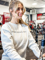 SEE THE GOOD IN ALL THINGS / SEE THE GOOD IN YOURSELF - Embroidered Elevated Fleece Crewneck -  Heather Natural w/ Black Thread