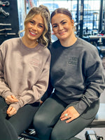 TAKE CARE OF WHAT MATTERS - Embroidered/Printed Crop Sweatshirt