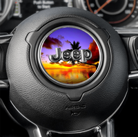 Steering wheel decal Sunset Palm 190