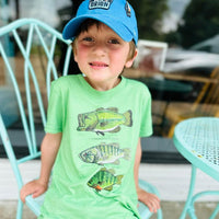 Bass And Bluegill Chart (Hand Drawn) - Child Tee