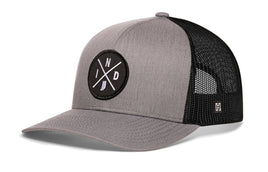 Indiana Trucker Hat  |  Gray-Black IND X Snapback