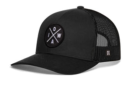 Iowa Trucker Hat  |  Black IOWA X Snapback