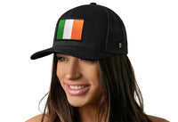 Ireland Flag Trucker Hat  |  Black Irish Snapback
