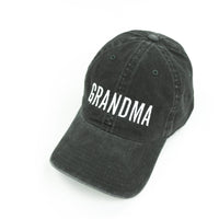 (Choose Your Grandma/Mom Name) - Block Font - Heather Black Baseball Cap