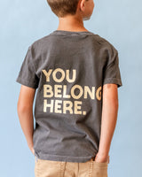 You Belong Here - Smiley and Supplies (pf&b) - YOUTH Comfort Colors Tee