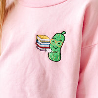 Embroidered Child Sweater - Back To School Pickle