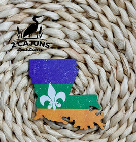 Louisiana Mardi Gras UV Printed Hat Patch