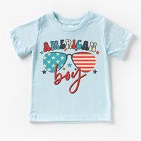 Retro American Boy 4th Of July Shirt - July 4th Kids & Adult Tee