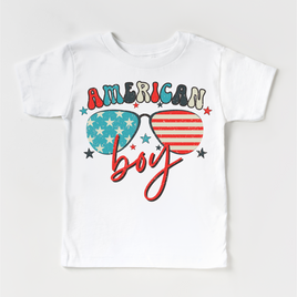 Retro American Boy 4th Of July Shirt - July 4th Kids & Adult Tee
