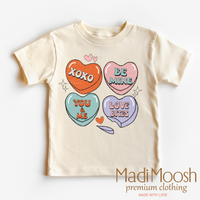 XOXO Candy Hearts Valentine Shirt - Valentine Tee