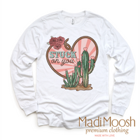 Stuck On You Western Valentine Shirt - Valentine Tee