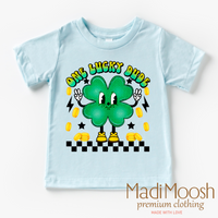 One Lucky Dude Retro St. Patrick's Day  Shirt - Kids St Patrick's Day Tee