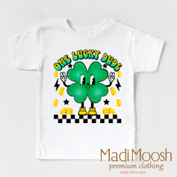 One Lucky Dude Retro St. Patrick's Day  Shirt - Kids St Patrick's Day Tee
