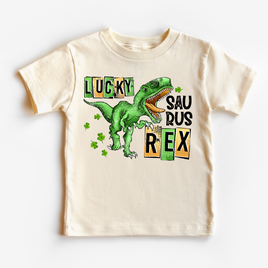Lucky Saurus Rex St. Patrick's Day Shirt - Lucky Dinosaur Kids & Adult Tees