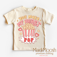 You Make My Heart Pop Valentine's Day Shirt - Pop Corn Valentine Tee