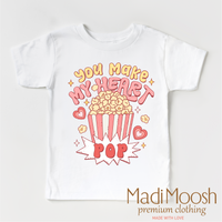 You Make My Heart Pop Valentine's Day Shirt - Pop Corn Valentine Tee