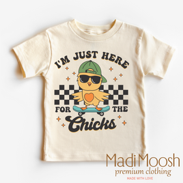 I'm Just Here For The Chicks Easter Shirt - Kids Easter Tee