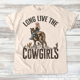Long Live Cowgirls Western Tee - Printed On Comfort Colors