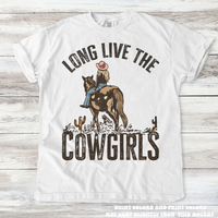 Long Live Cowgirls Western Tee - Printed On Comfort Colors