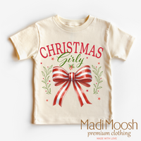 Christmas Girly Bow Shirt - Christmas Tee