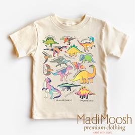 Names Of Dinosaurs Shirt - Dinosaur Tee