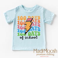 100 Days Of School Lightning Bolt Shirt - School Tee
